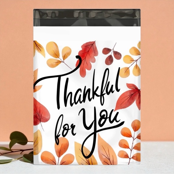Thankful for You Poly Mailers 10x13 Pack of 25 - Picture 1 of 5